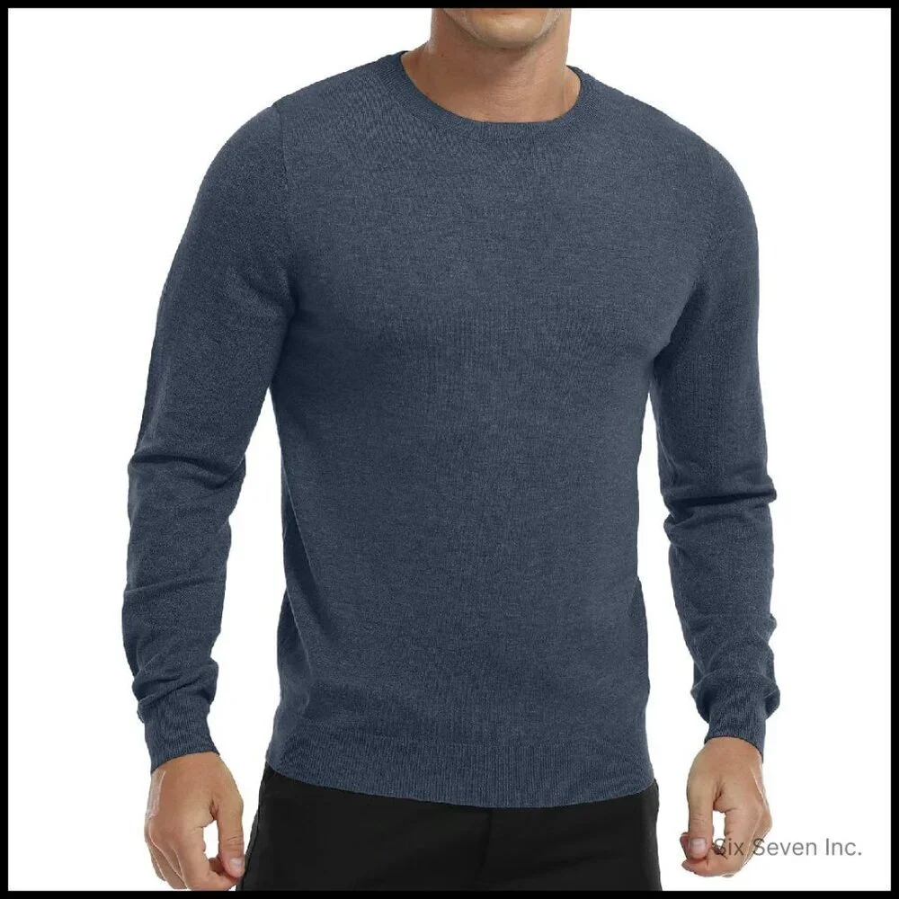 Slim Fit Crew Neck Sweater Lightweight Knitted Pullover Casual Minimal Chic
